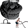 Cuerda de Batalla 6 m forrada con anclaje Wod Pro,Cuerda de Batalla 6 m forrada con anclaje Wod Pro