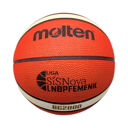 Balón de baloncesto Molten B6G2000 LNBP #6 hule natural,Balón de baloncesto Molten B6G2000 LNBP #6 hule natural