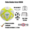 Balón de fútbol Molten Forza F5G1510 #5,Balón de fútbol Molten Forza F5G1510 #5