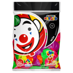 Pack 50 globos Payaso Neón No. 10,Pack 50 globos Payaso Neón No. 10
