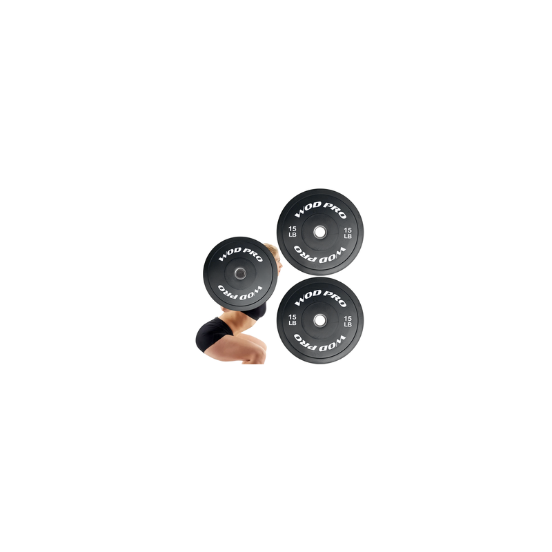 ​Par de bumpers rígidos 15 lb Wod Pro,​Par de bumpers rígidos 15 lb Wod Pro