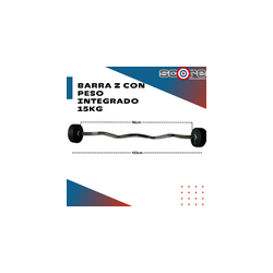 Barra Z con peso integrado 15 kg,Barra Z con peso integrado 15 kg