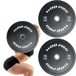 ​Par de bumpers rígidos 35 lb Wod Pro,​Par de bumpers rígidos 35 lb Wod Pro