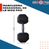Par de mancuernas hexagonales 30 Libras Wod Pro,Par de mancuernas hexagonales 30 Libras Wod Pro