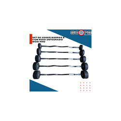 Set de 100 kg barras Z con peso integrado Wod Pro,Set de 100 kg barras Z con peso integrado Wod Pro