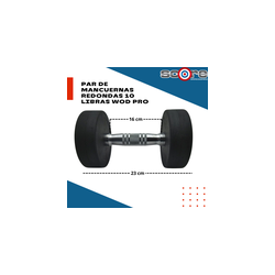 Par de mancuernas redondas 10 Libras Wod Pro,Par de mancuernas redondas 10 Libras Wod Pro