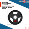 Par de discos de acero recubiertos 5 kg 2" Wod Pro,Par de discos de acero recubiertos 5 kg 2" Wod Pro