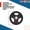Par de discos de acero recubiertos 10 kg 2" Wod Pro,Par de discos de acero recubiertos 10 kg 2" Wod Pro