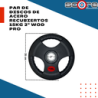 Par de discos de acero recubiertos 15 kg 2" Wod Pro,Par de discos de acero recubiertos 15 kg 2" Wod Pro