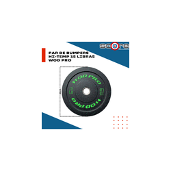 ​Par de bumpers hi-temp 15 libras Wod Pro,​Par de bumpers hi-temp 15 libras Wod Pro