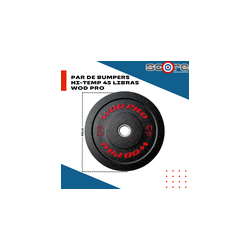 ​Par de bumpers hi-temp 45 libras Wod Pro,​Par de bumpers hi-temp 45 libras Wod Pro