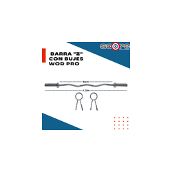 ​Barra "Z" con bujes Wod Pro,​Barra "Z" con bujes Wod Pro