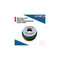 ​Set de 6 kg discos fraccionarios Wod Pro,​Set de 6 kg discos fraccionarios Wod Pro