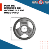 Par de discos de acero 2.5 kg Wod Pro,Par de discos de acero 2.5 kg Wod Pro