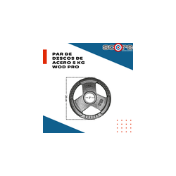Par de discos de acero 5 kg Wod Pro,Par de discos de acero 5 kg Wod Pro
