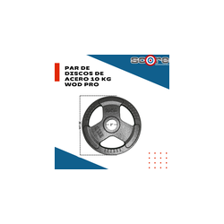 Par de discos de acero 10 kg Wod Pro,Par de discos de acero 10 kg Wod Pro