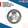 Par de discos de acero 20 kg Wod Pro,Par de discos de acero 20 kg Wod Pro