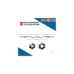 Barra estándar 1" Z 1.2 mts 25 mm Wod Pro,Barra estándar 1" Z 1.2 mts 25 mm Wod Pro