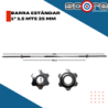 Barra estándar 1" 1.5 mts 25 mm Wod Pro,Barra estándar 1" 1.5 mts 25 mm Wod Pro