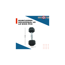 Par de mancuernas hexagonales 10 libras Wod Pro,Par de mancuernas hexagonales 10 libras Wod Pro