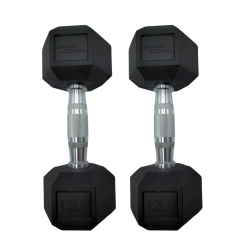 Par de mancuernas hexagonales 12 libras Wod Pro,Par de mancuernas hexagonales 12 libras Wod Pro