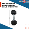 Par de mancuernas hexagonales 12 libras Wod Pro,Par de mancuernas hexagonales 12 libras Wod Pro