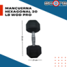 Par de mancuernas hexagonales 20 libras Wod Pro,Par de mancuernas hexagonales 20 libras Wod Pro