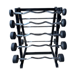 Barras de peso integrado 10 pzas con rack Wod Pro,Barras de peso integrado 10 pzas con rack Wod Pro