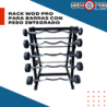 Barras de peso integrado 10 pzas con rack Wod Pro,Barras de peso integrado 10 pzas con rack Wod Pro