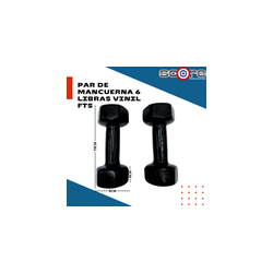 ​Par de Mancuerna 6 libras vinil FTS,​Par de Mancuerna 6 libras vinil FTS
