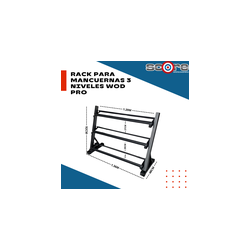 Rack para mancuernas 3 niveles para 10 pares Wod Pro,Rack para mancuernas 3 niveles para 10 pares Wod Pro
