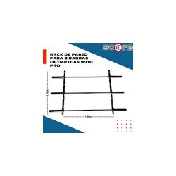 Rack de pared para 8 barras olímpicas Wod Pro,Rack de pared para 8 barras olímpicas Wod Pro