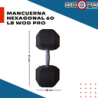 Par de mancuernas hexagonales 60 Libras Wod Pro,Par de mancuernas hexagonales 60 Libras Wod Pro