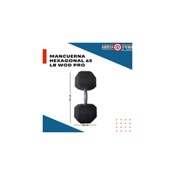 Par de mancuernas hexagonales 65 libras Wod Pro,Par de mancuernas hexagonales 65 libras Wod Pro