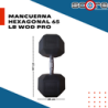 Par de mancuernas hexagonales 65 libras Wod Pro,Par de mancuernas hexagonales 65 libras Wod Pro