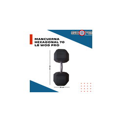 Par de mancuernas hexagonales 70 libras Wod Pro,Par de mancuernas hexagonales 70 libras Wod Pro
