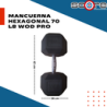 Par de mancuernas hexagonales 70 libras Wod Pro,Par de mancuernas hexagonales 70 libras Wod Pro