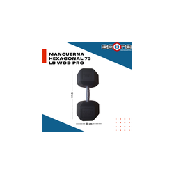 Par de mancuernas hexagonales 75 libras Wod Pro,Par de mancuernas hexagonales 75 libras Wod Pro