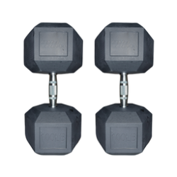 Par de mancuernas hexagonales 100 Libras Wod Pro,Par de mancuernas hexagonales 100 Libras Wod Pro