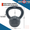 Pesa rusa acero gris 6 kg Wod Pro,Pesa rusa acero gris 6 kg Wod Pro