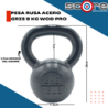 Pesa rusa acero gris 8 kg Wod Pro,Pesa rusa acero gris 8 kg Wod Pro