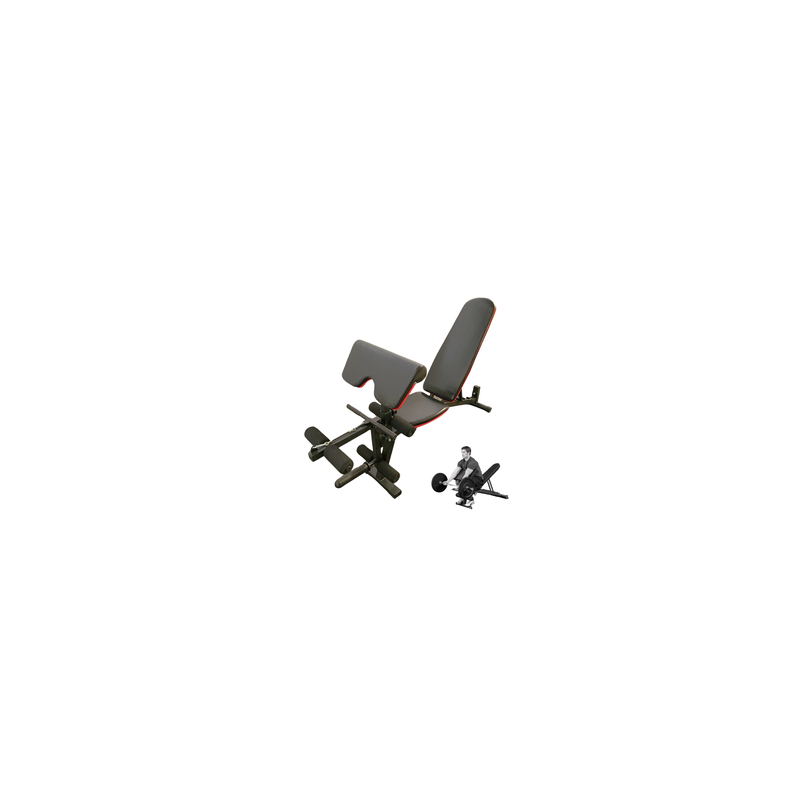 Banca multiposición con soporte para bíceps y pierna Wod Pro,Banca multiposición con soporte para bíceps y pierna Wod Pro