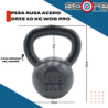 Pesa rusa acero gris 10 kg Wod Pro,Pesa rusa acero gris 10 kg Wod Pro