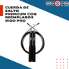​​​Cuerda de salto premium con reemplazos Wod Pro,​​​Cuerda de salto premium con reemplazos Wod Pro